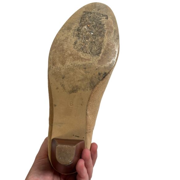 Anthropologie Cynthia Vincent Tan Suede Leather Slouch Booties Size 6 - Picture 8 of 8